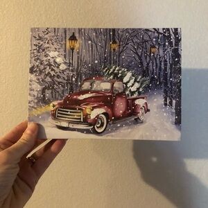 Vintage Red Truck Holiday picture